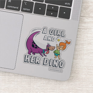 Pegatina Las piedras angulares  Pelota de canicas y dino