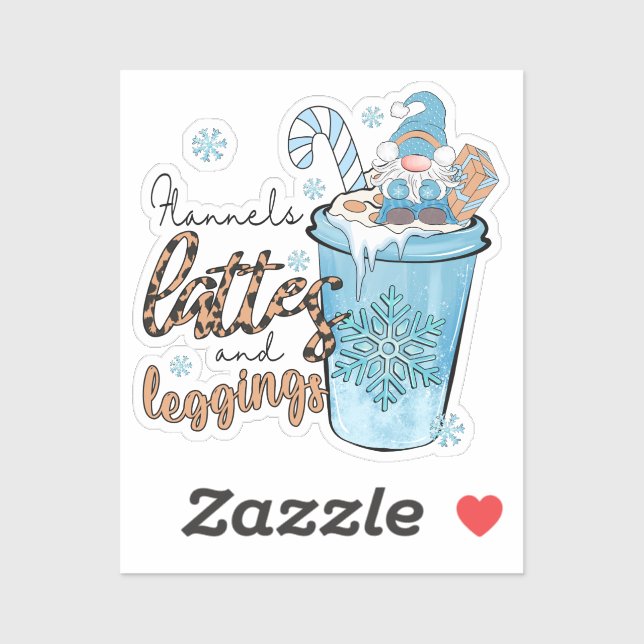 Pegatina Las tres cosas más importantes del invierno (Hoja)