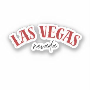 Pegatina Las Vegas Nevada   Rojo Genial