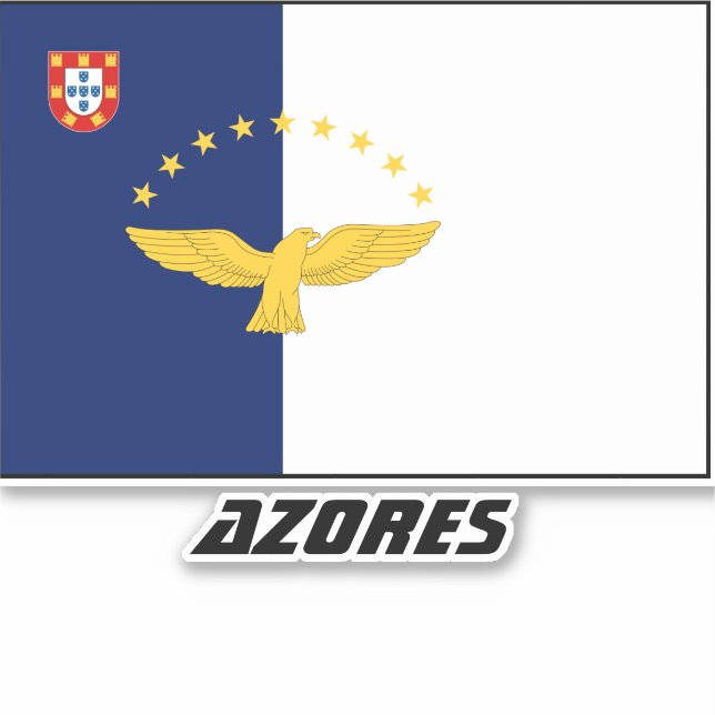 Pegatina láser de marca Azores (Anverso)