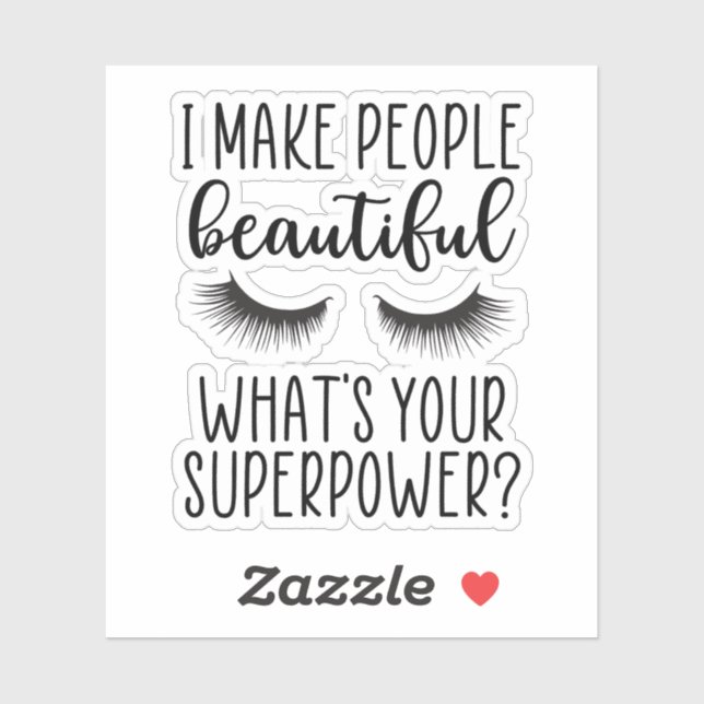 Pegatina Lash Artista, Lash Tech, Esteticista, Makeup Artis (Hoja)