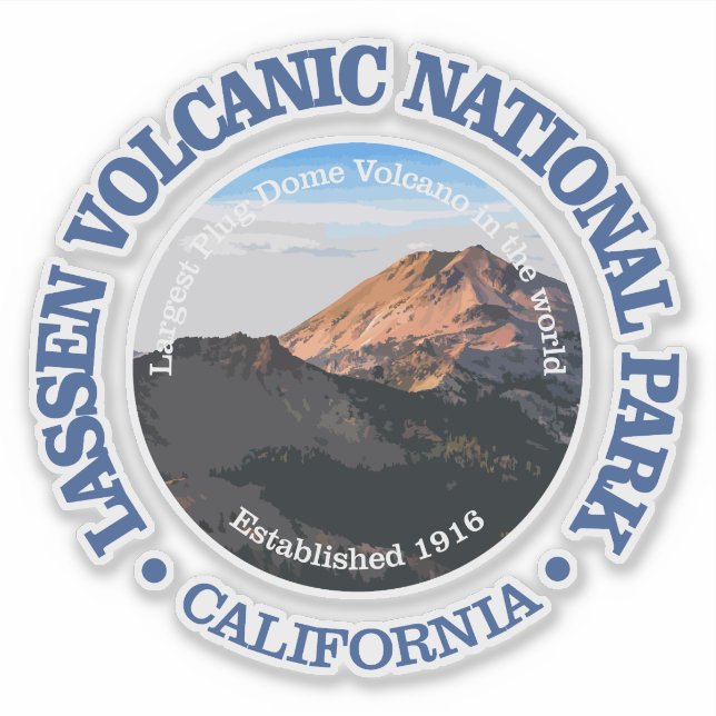 Pegatina Lassen Volcánico (NP2) (Anverso)