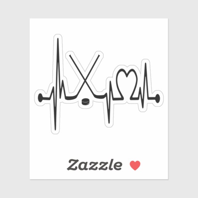 Pegatina Latido de hockey (Hoja)