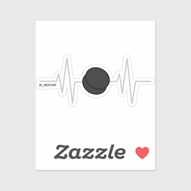 Pegatina Latido de hockey (Hoja)