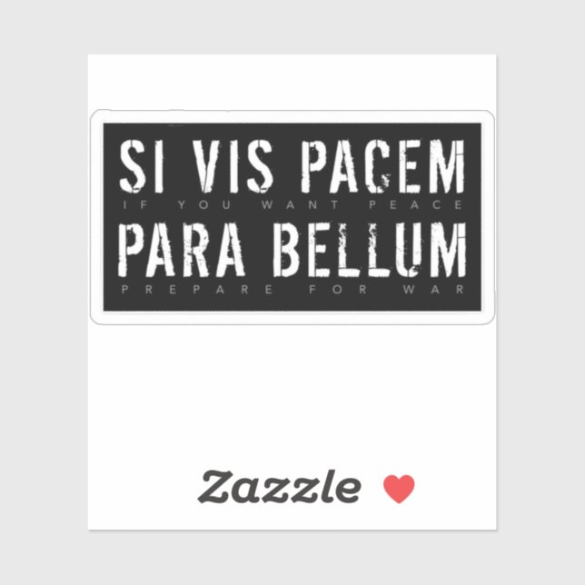 Pegatina Latin Quote: Si Vis Pacem para Bellum (If You Want (Hoja)