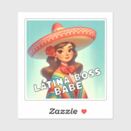 Pegatina Latina Boss Babe Latinx Propietaria de Pequeñas Em