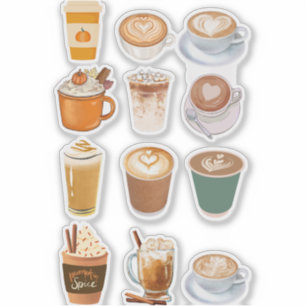 Pegatina Latte Collage