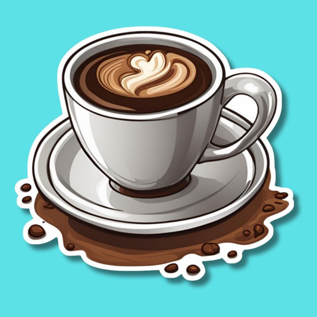 Pegatina Latte Love Waterproof (Subido por el creador)