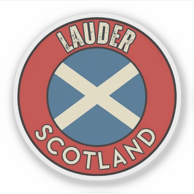 Pegatina Lauder, Escocia (Anverso)