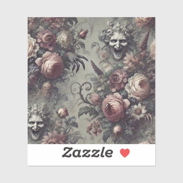 Pegatina Laugh Lines - Floral gótica (Hoja)