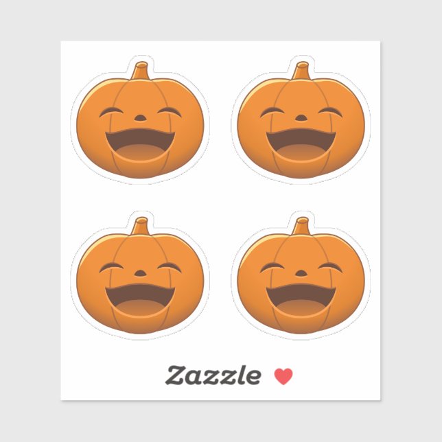 Pegatina Laughing Halloween Pumpkin, Set of 4 (Hoja)
