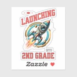 Pegatina Launching into 2nd Grade -Back to School
