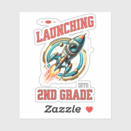 Pegatina Launching into 2nd Grade -Back to School
