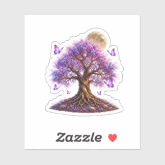 Pegatina Lavender Blossom Moon Tree Sticker