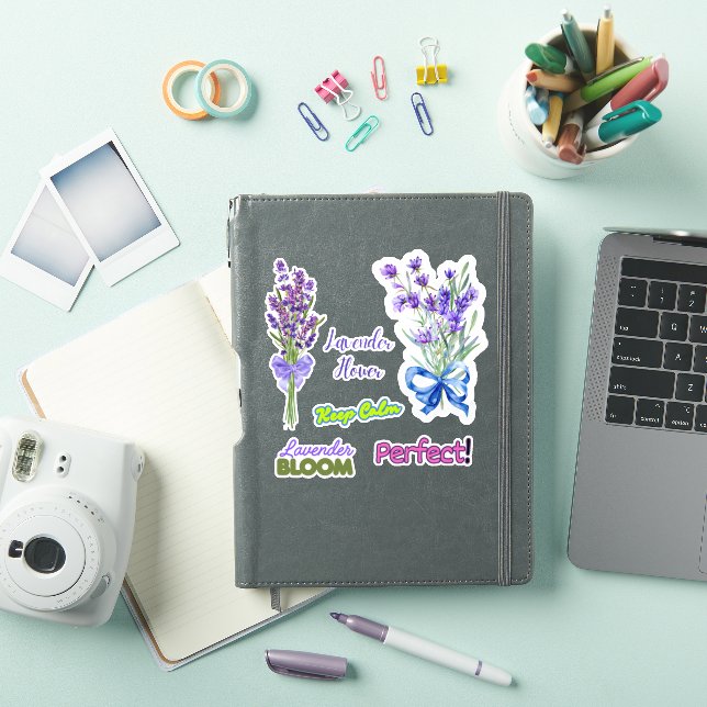 Pegatina Lavender Custom-Cut Vinyl Sticker (Funda para iPad)