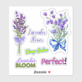 Pegatina Lavender Custom-Cut Vinyl Sticker