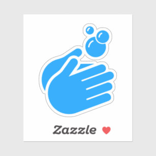 Pegatina Lávese las manos - Lavado de mano Coronavirus y Gr