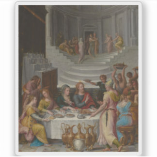 Pegatina Lavinia Fontana - La fiesta Boda en Cana
