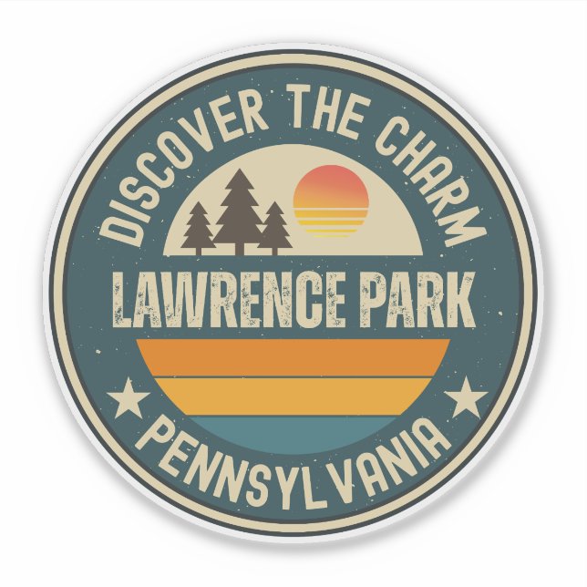 Pegatina Lawrence Park, Pensilvania (Anverso)