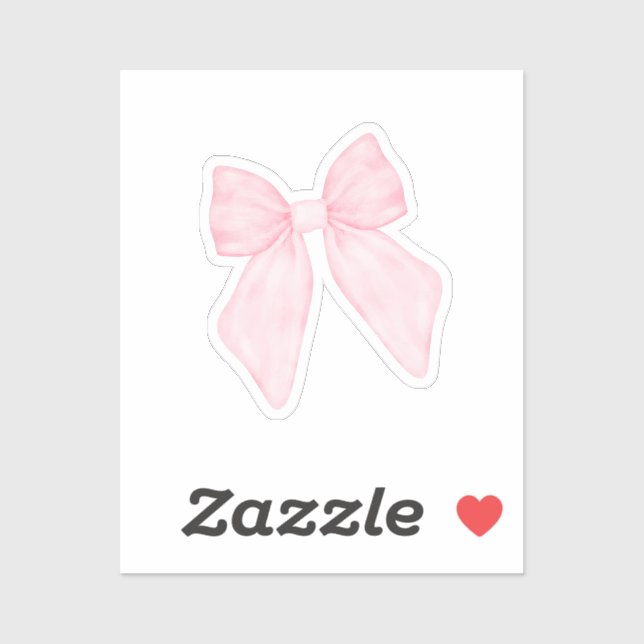 Pegatina Lazo Rosa Bonito (Hoja)