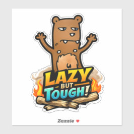 Pegatina 🦥🔥 "Lazy But Tough" Sloth Sticker 🛹💪