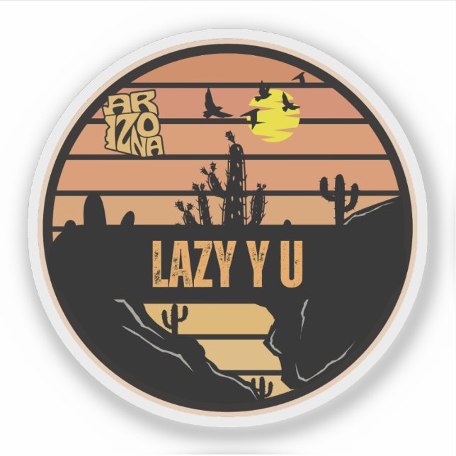 Pegatina Lazy Y U, Arizona (Anverso)