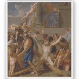 Pegatina Le Brun - el martirio de San Andrés