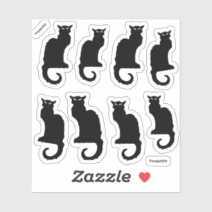 Pegatina Le Cat Noir, 8 gatos negros