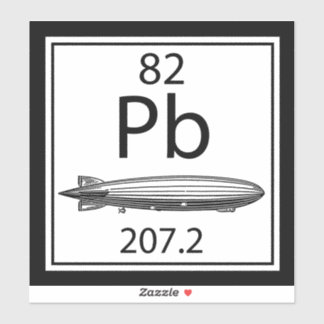 Pegatina Lead Zeppelin Periodic Table Atomic Number Led