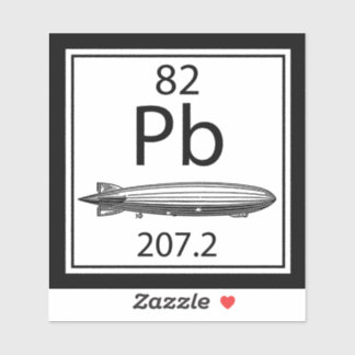 Pegatina Lead Zeppelin Periodic Table Atomic Number Led