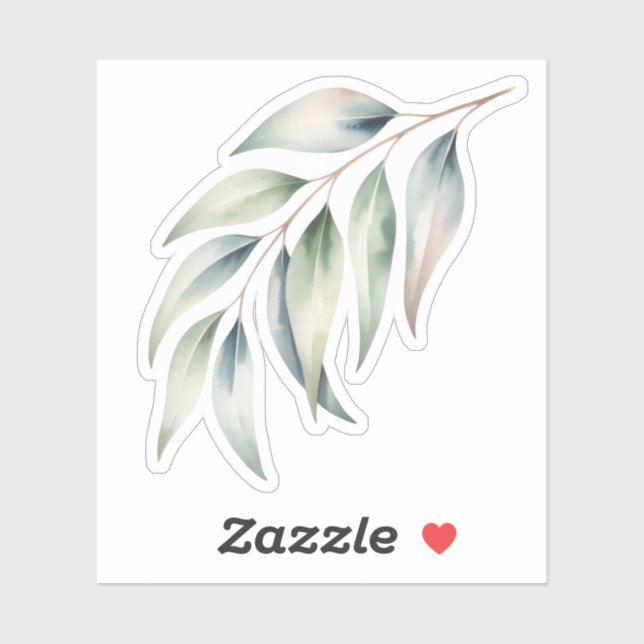 Pegatina Leafy Greens Watercolor Sticker (Hoja)