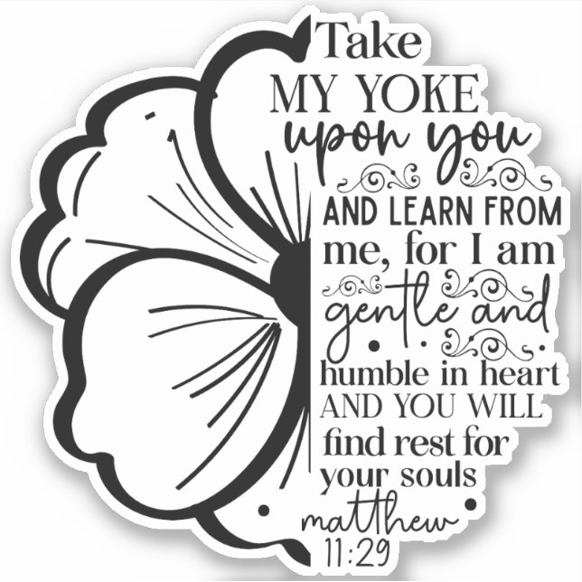 Pegatina Learn from Me Christian Faith  (Anverso)