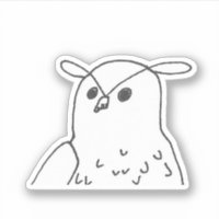 Lechuza águila de fauna silvestre dibujada a mano