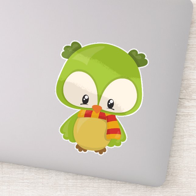 Pegatina Lechuza Cuta, Lechuza Pequeña, Lechuza Bebé, Lechu (Detalle)