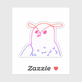 Pegatina Lechuza de Pájaro Pink Woodland