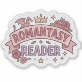 Pegatina Lector de Romantasy - amante de la lectura