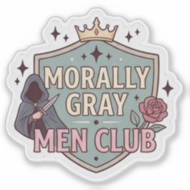 Pegatina Lector de Romantasy - Club de Hombres Moralmente G