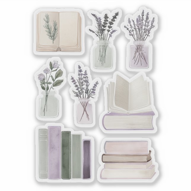 Pegatina Lectura acogedora (Anverso)