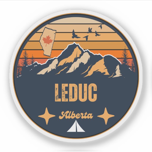 Pegatina Leduc, Alberta (Anverso)