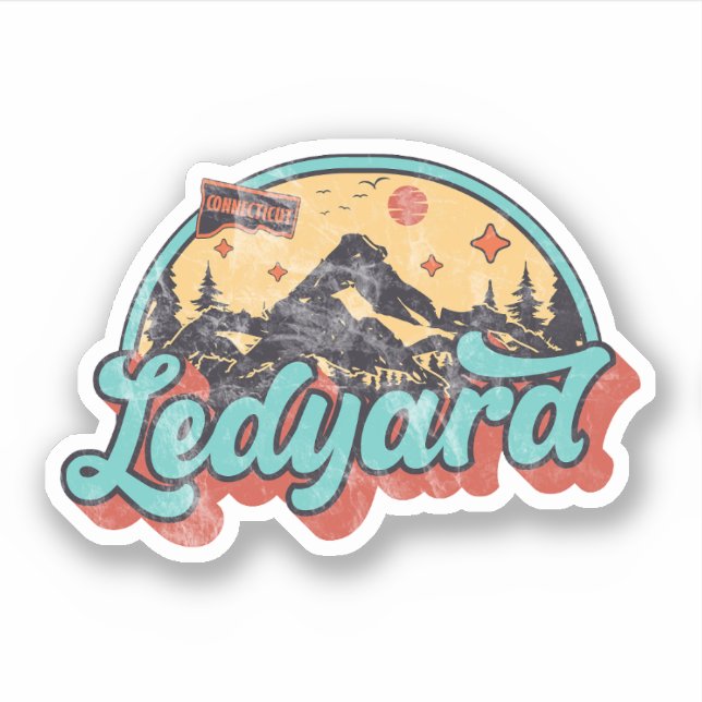 Pegatina Ledyard, Connecticut (Anverso)