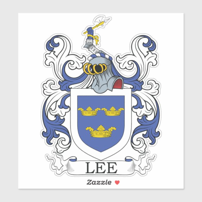Pegatina Lee Family Crest (Hoja)