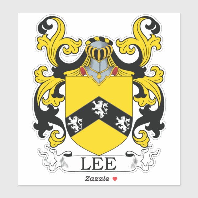 Pegatina Lee Family Crest (Hoja)