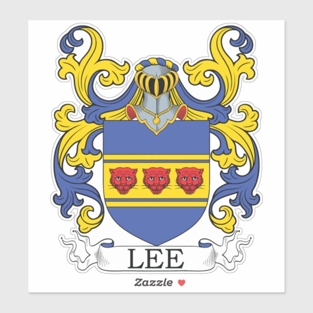 Pegatina Lee Family Crest (Hoja)