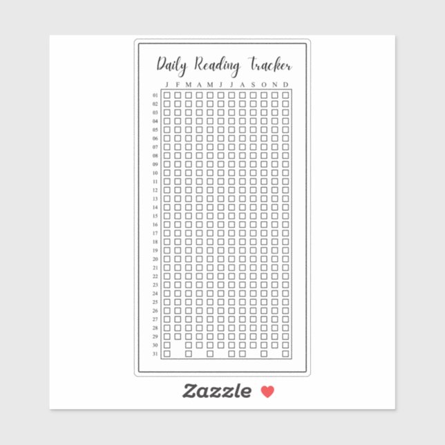 Pegatina Leer el diario de registro de lectura del rastread (Hoja)