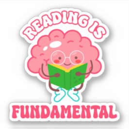 Pegatina ¡Leer es fundamental! Arrastrar citas de carreras