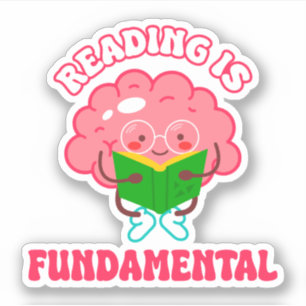 Pegatina ¡Leer es fundamental! Arrastrar citas de carreras