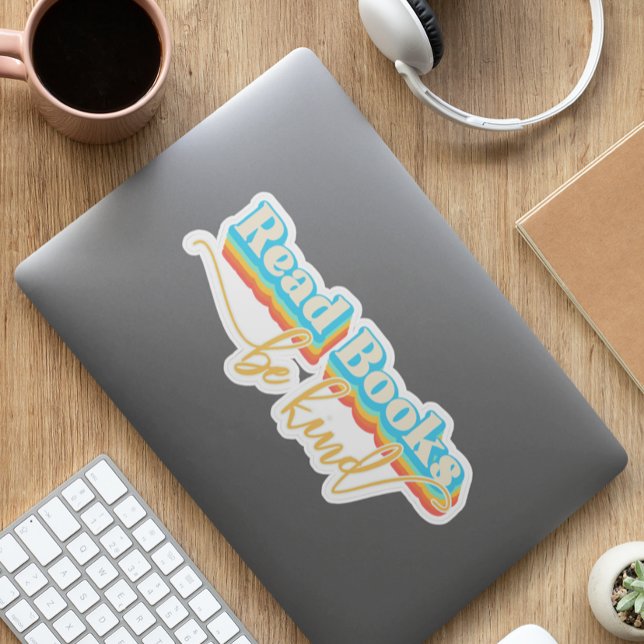 Pegatina Leer libros Be Kind Retro (Subido por el creador)