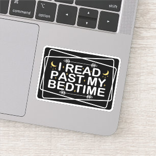 Pegatina Leer Lover, Leí Más Allá De Mi Cama, Cita Graciosa