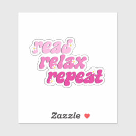 Pegatina Leer Relajarse Repetir