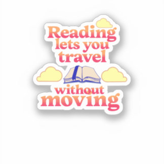 Pegatina Leer te permite viajar sin moverse